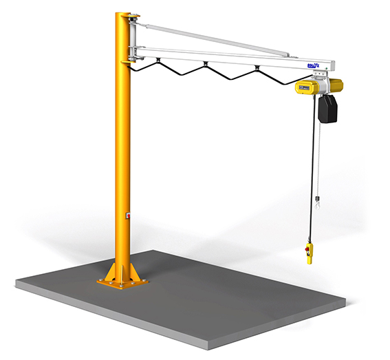 STRÖDTER swivel boom with electric chain hoist